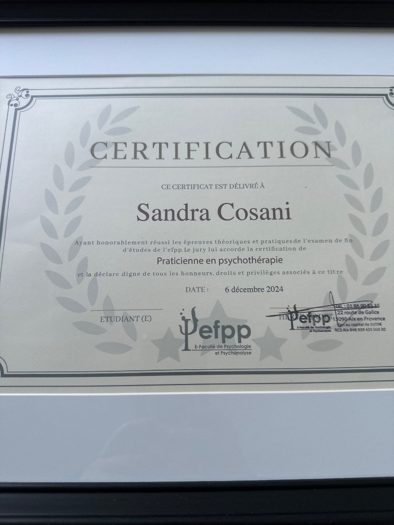 photo diplome Cosani sandra