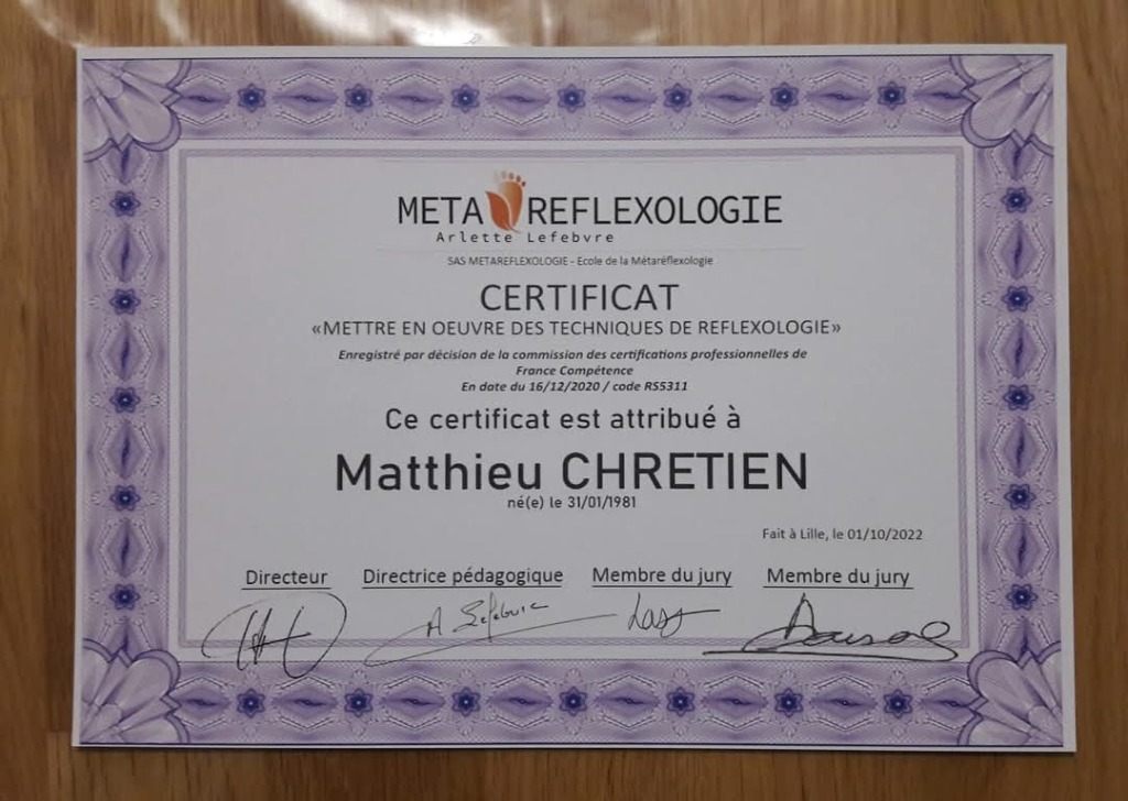 photo diplome Matthieu Chrétien
