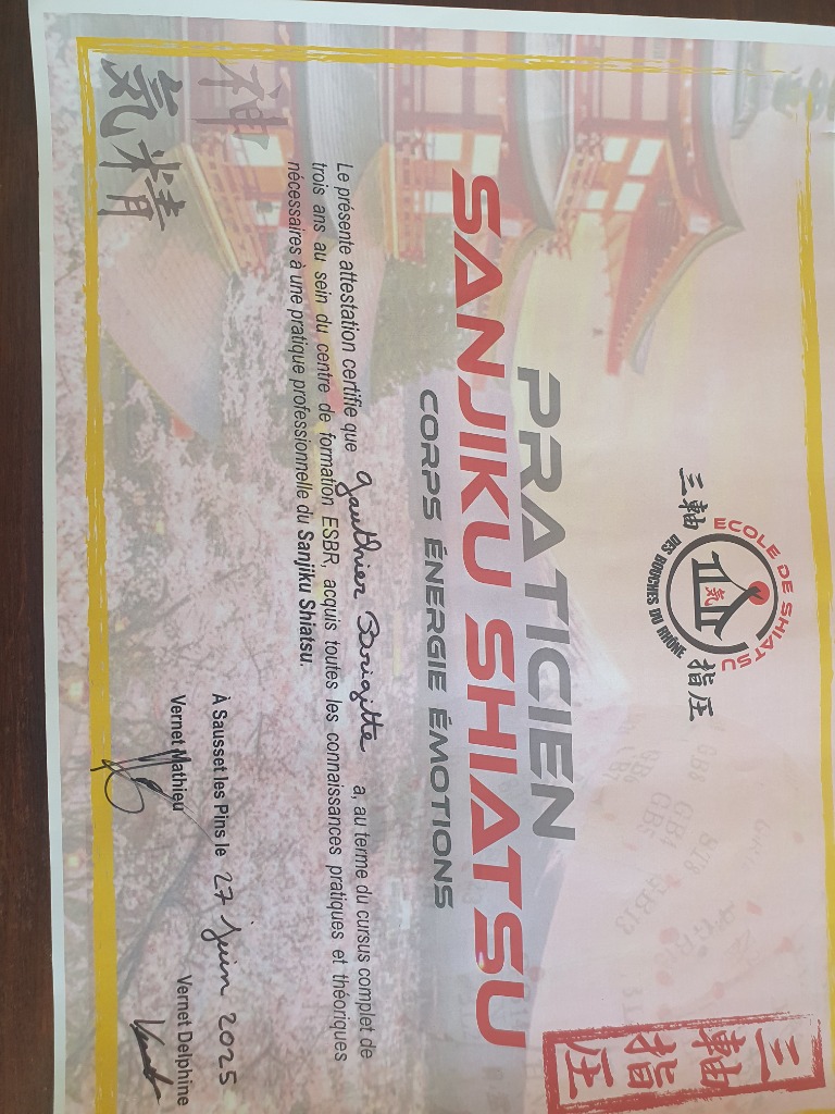 photo diplome Brigitte Gauthier 