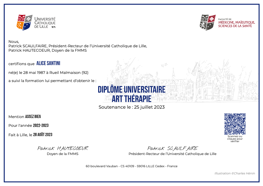photo diplome Alice Santini