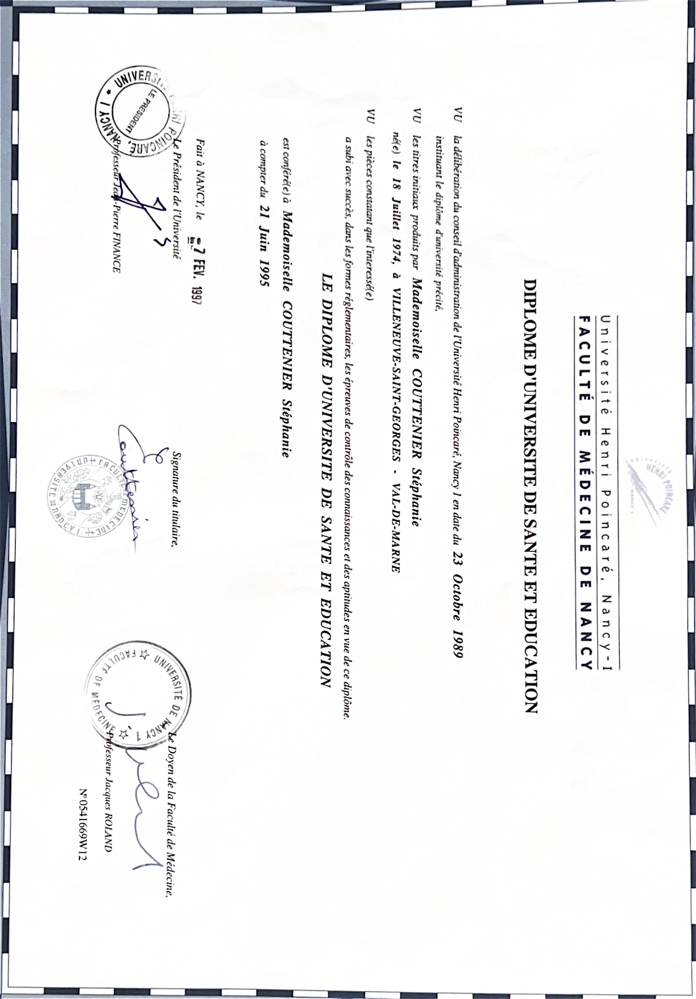 photo diplome Stéphanie Lubrano 