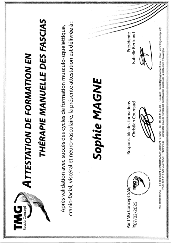 photo diplome Sophie Magne