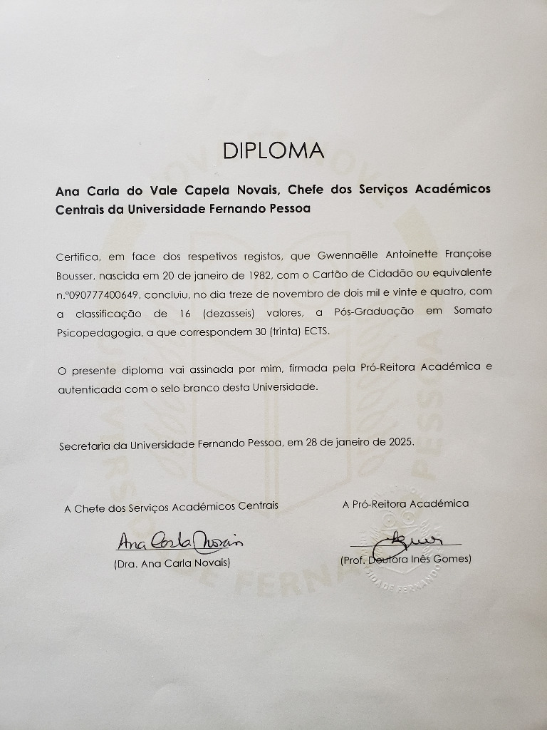 photo diplome Gwennaëlle Bousser-Grao 