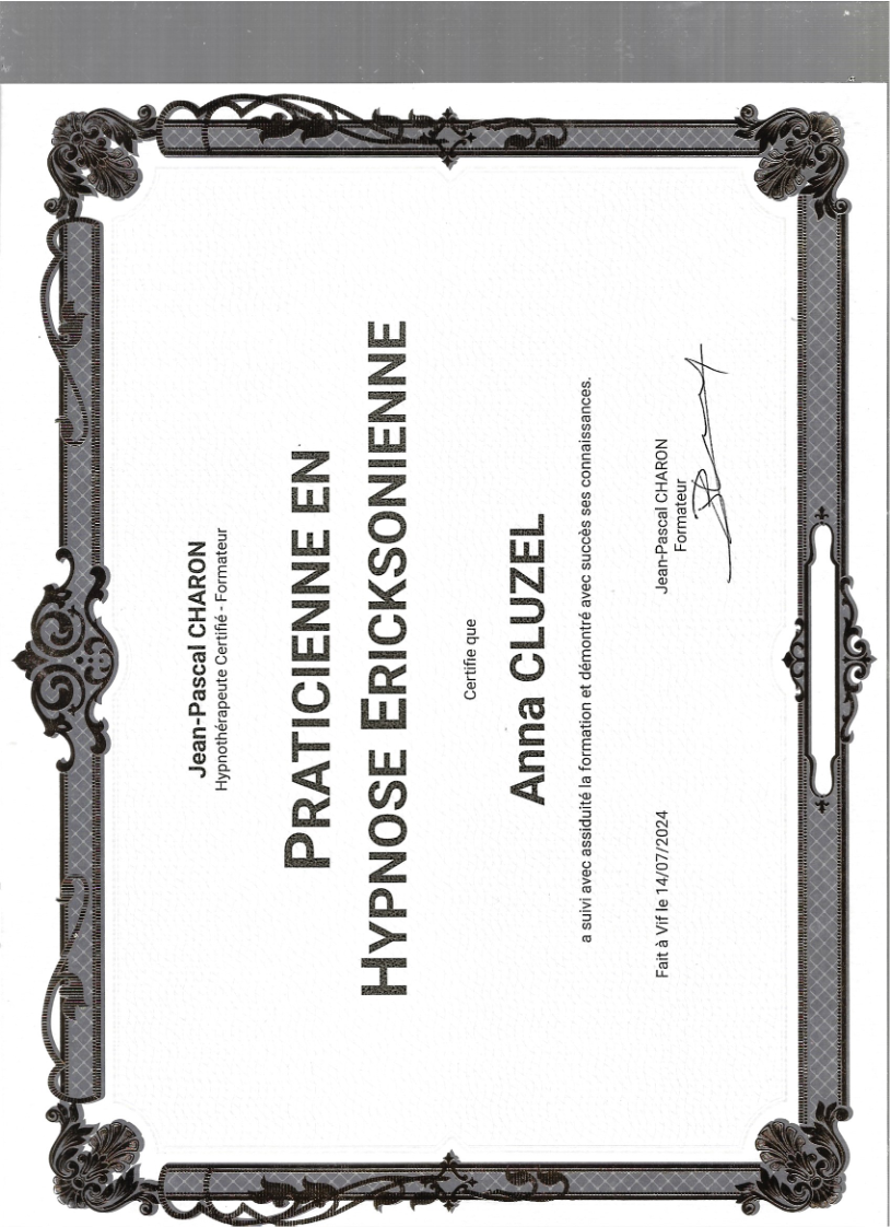 photo diplome Anna CLUZEL