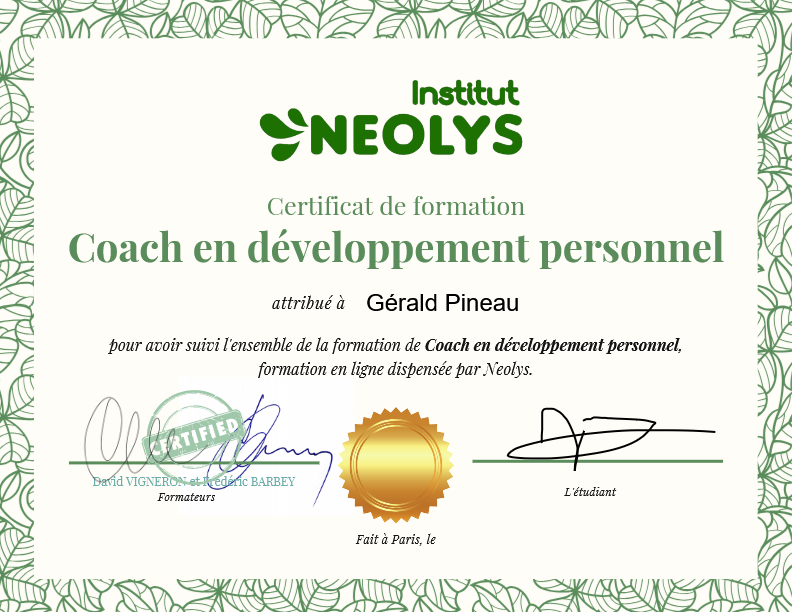 photo diplome Gérald Freeman