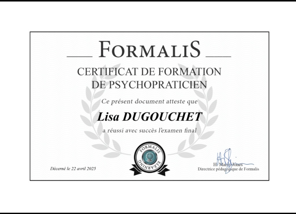 photo diplome Lisa Dugouchet 