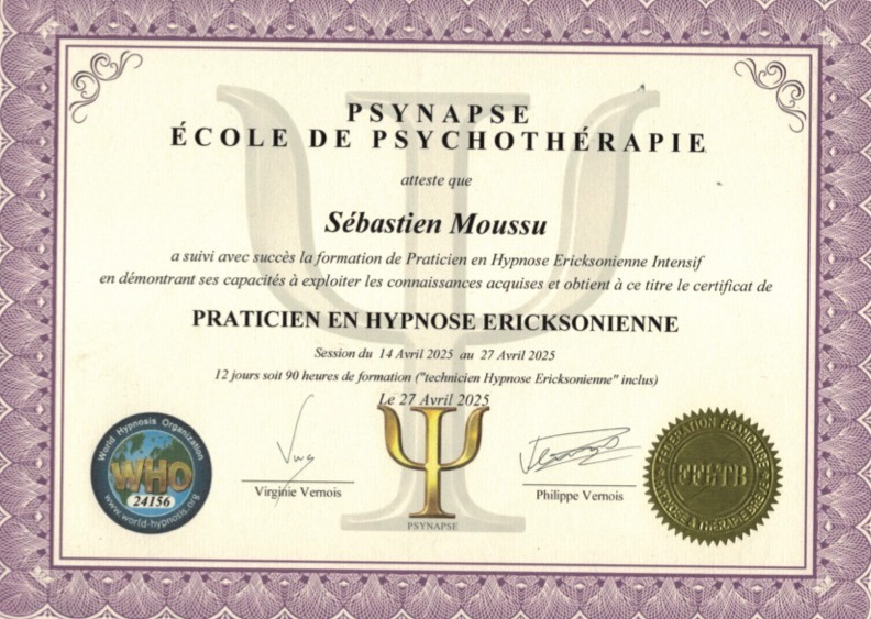 photo diplome Sébastien Moussu