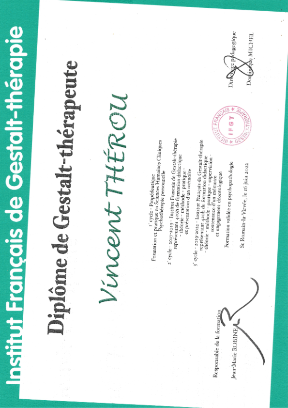 photo diplome Vincent Therou