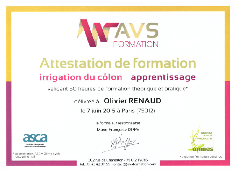 photo diplome Olivier Renaud