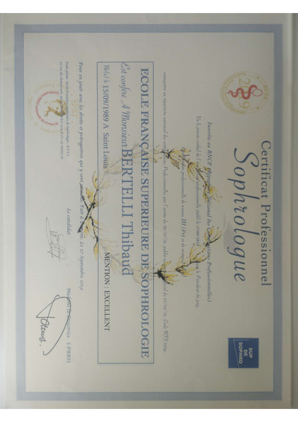 photo diplome Thibaud Bertelli