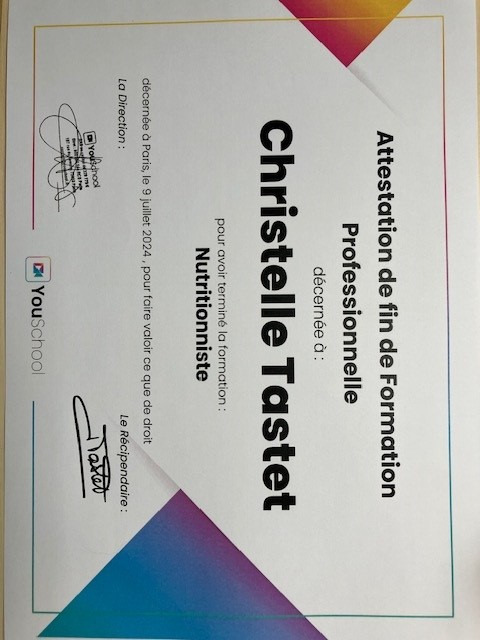 photo diplome ChristelleTastet