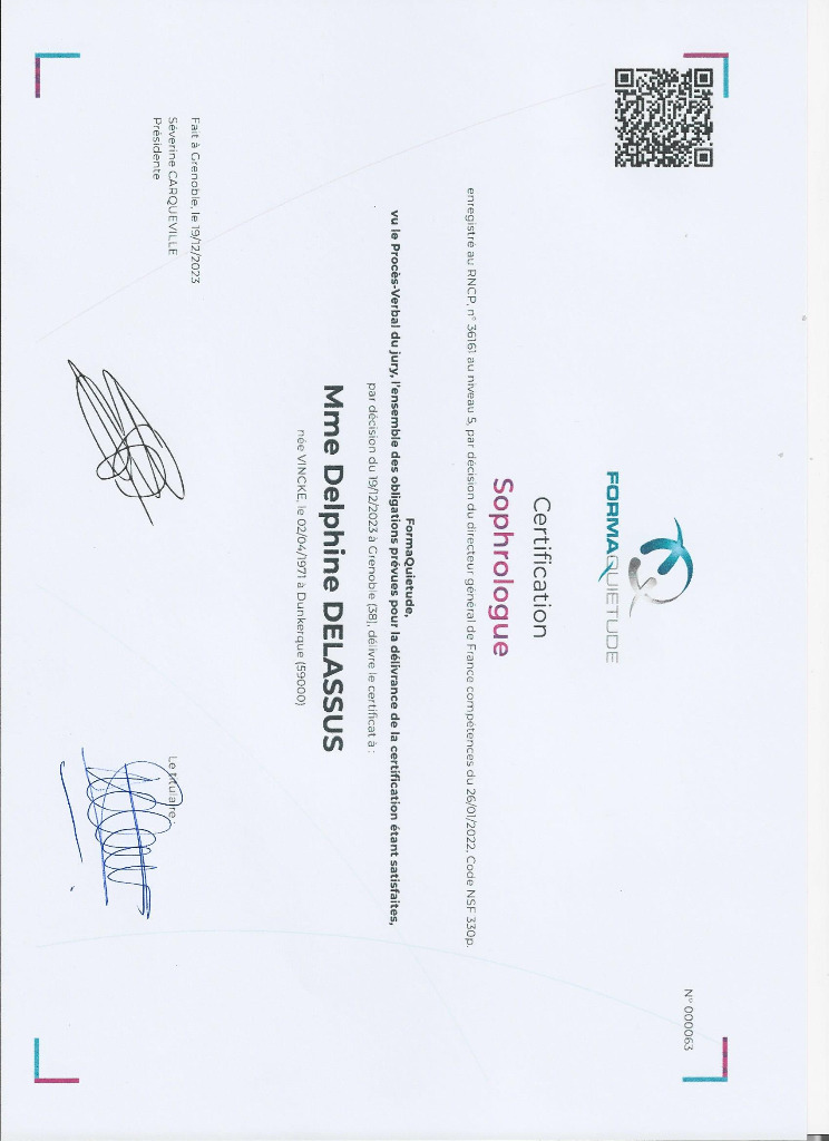 photo diplome Delphine Delassus