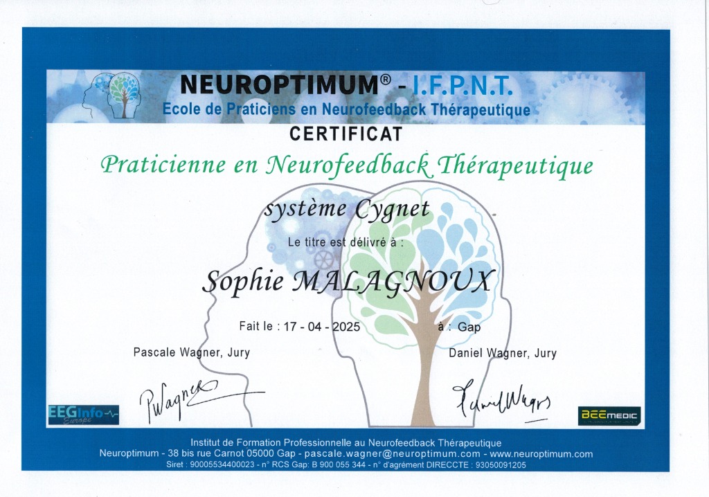 photo diplome Sophie MALAGNOUX