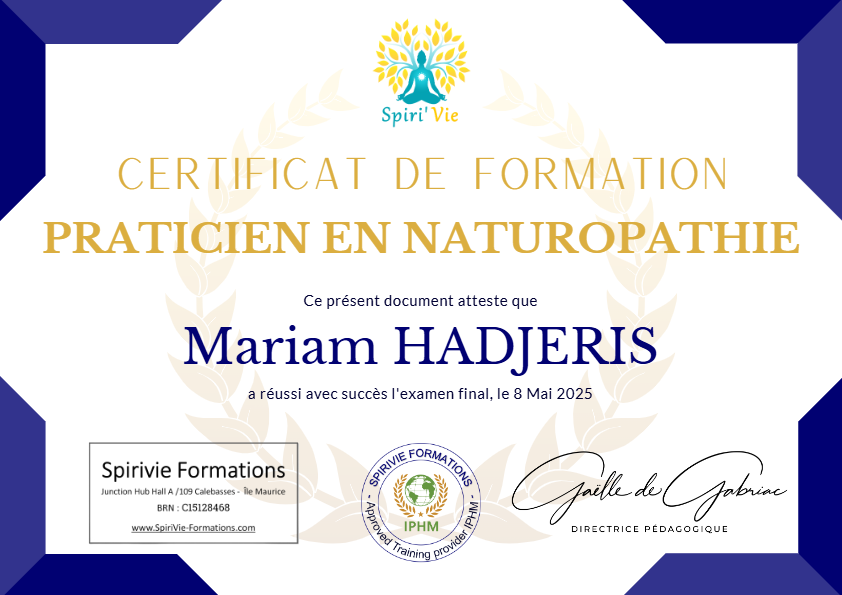 photo diplome Naturopathe