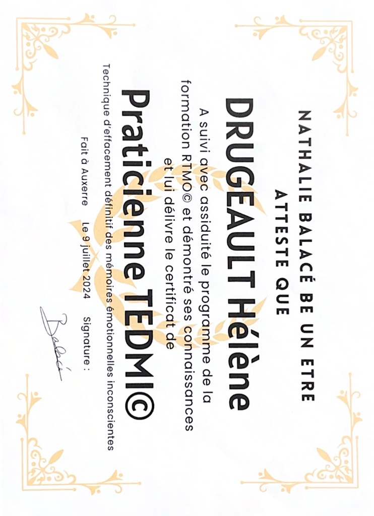 photo diplome Hélène DRUGEAULT