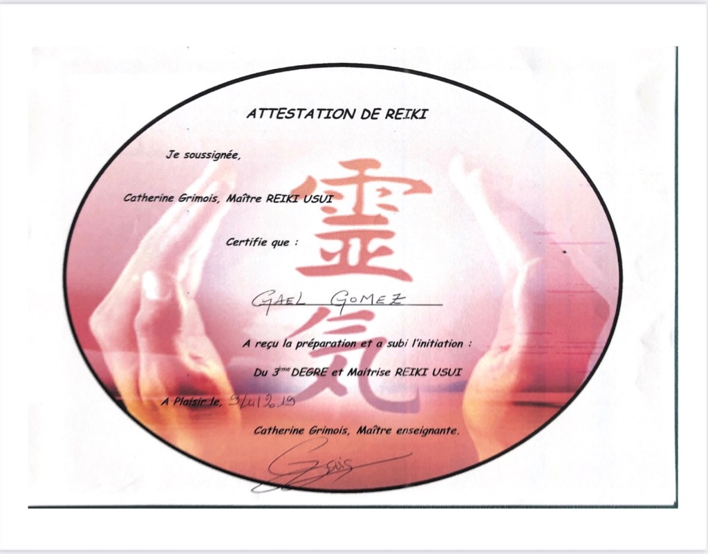 photo diplome Gaël Gomez - L’énergie de l’âme agit