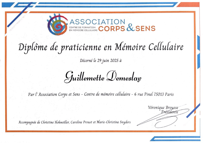 photo diplome Guillemette DEMESLAY