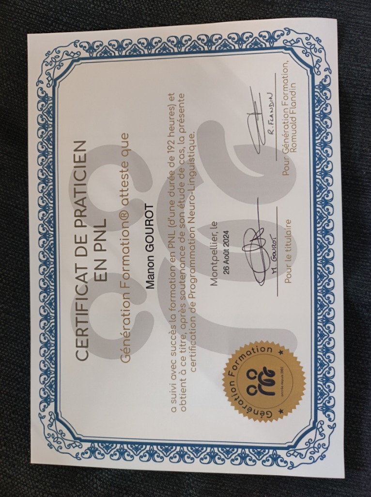 photo diplome Manon Gourot