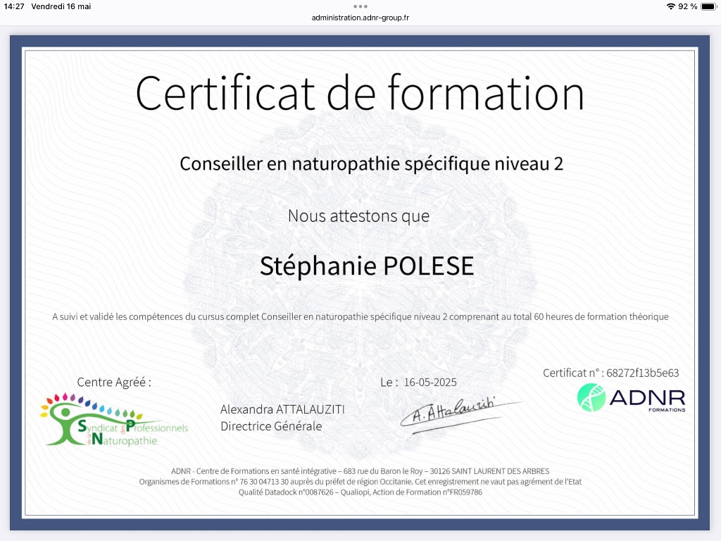 photo diplome Stéphanie Polese 