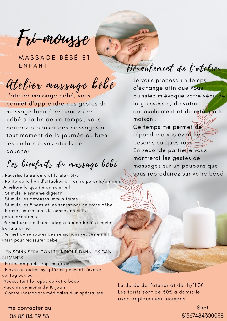 photo cabinet Fri-mousse Ateliers massage bébé 