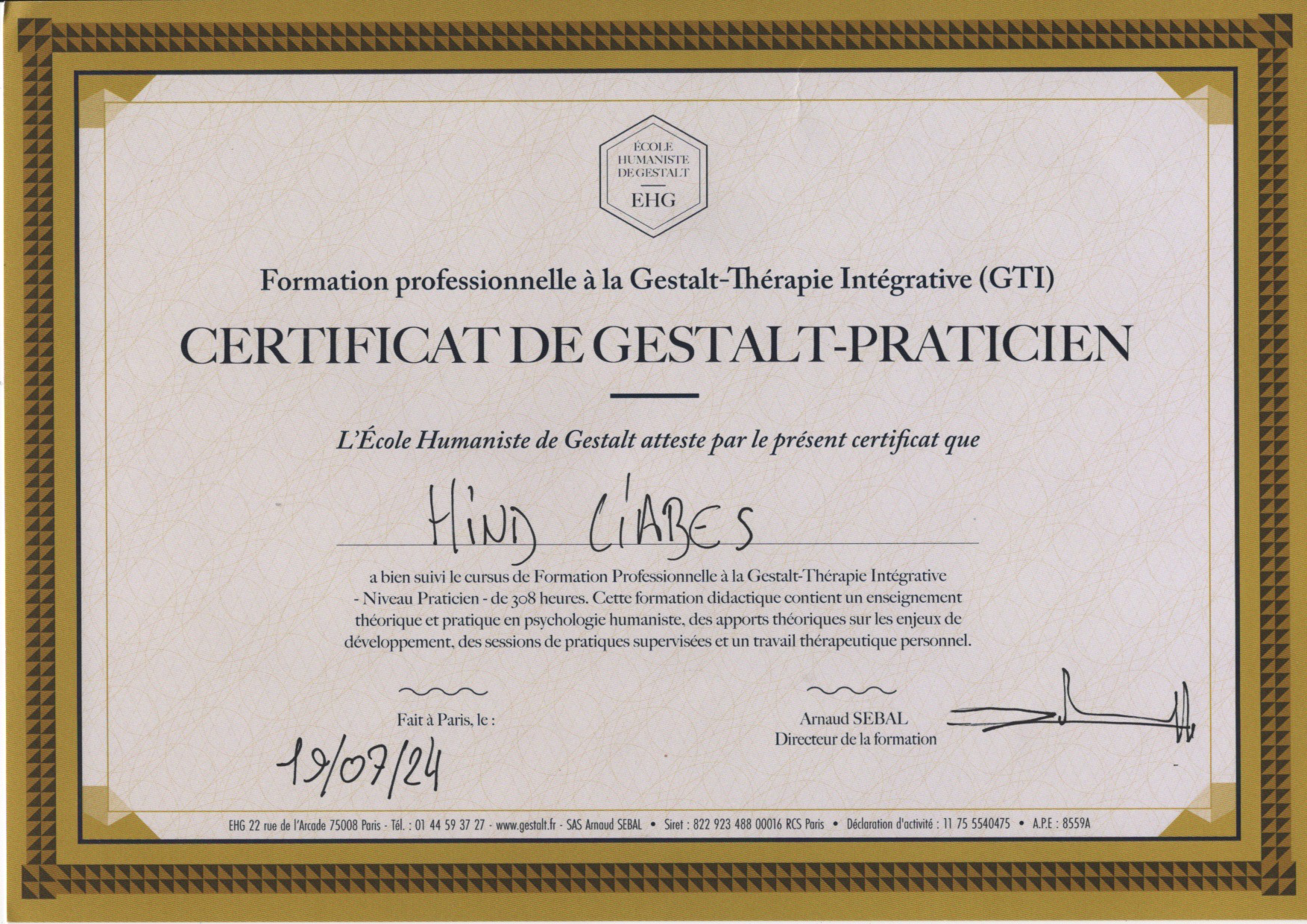 photo diplome Hind LIABES