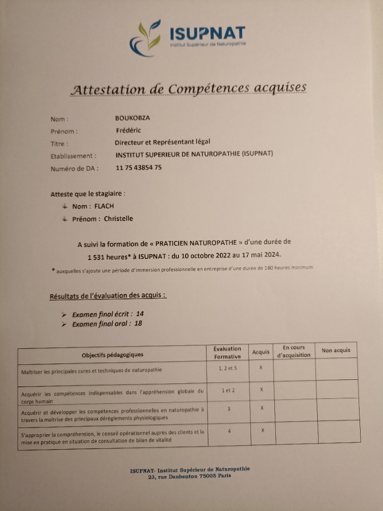 photo diplome Christelle FLACH