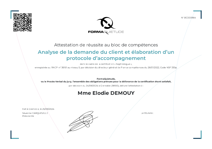 photo diplome Elodie Demouy