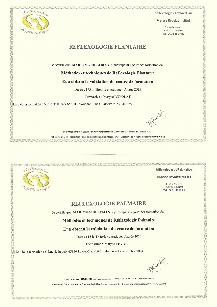 photo diplome MARION GUILLEMAN