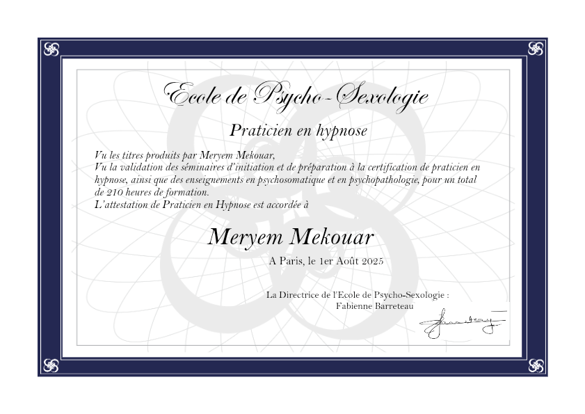 photo diplome Mey meryem MEKOUAR