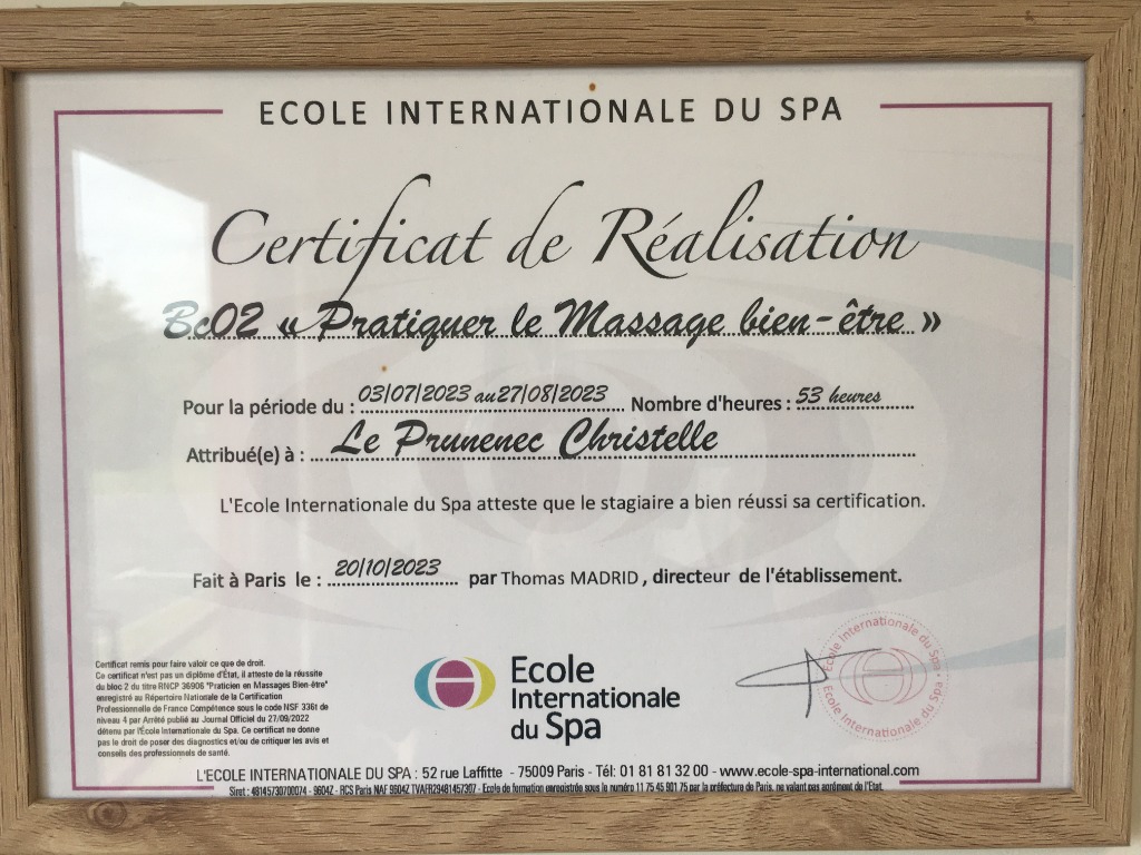 photo diplome Ecoute Tactile