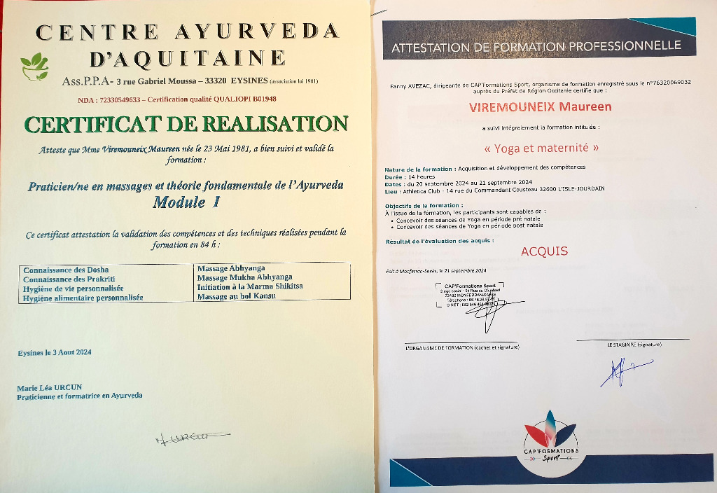 photo diplome D’âme et d’Aum