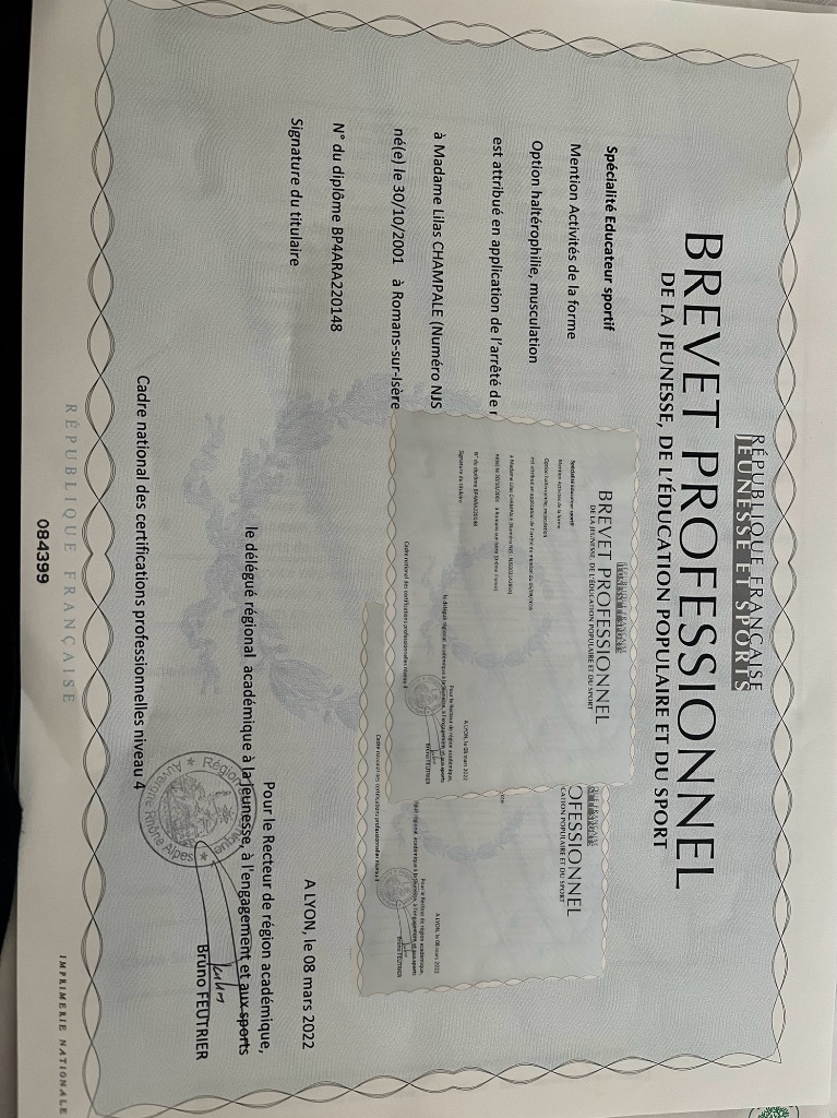 photo diplome Lilas C Coaching 