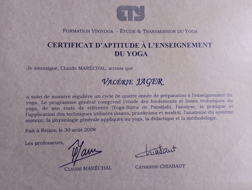 photo diplome Valérie Jager RosOasis