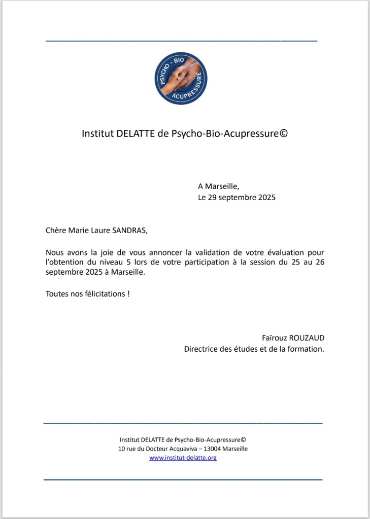 photo diplome Marie Laure SANDRAS