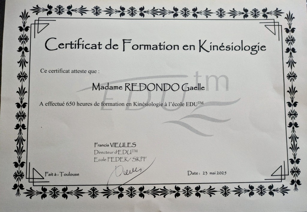 photo diplome Redondo Gaëlle 