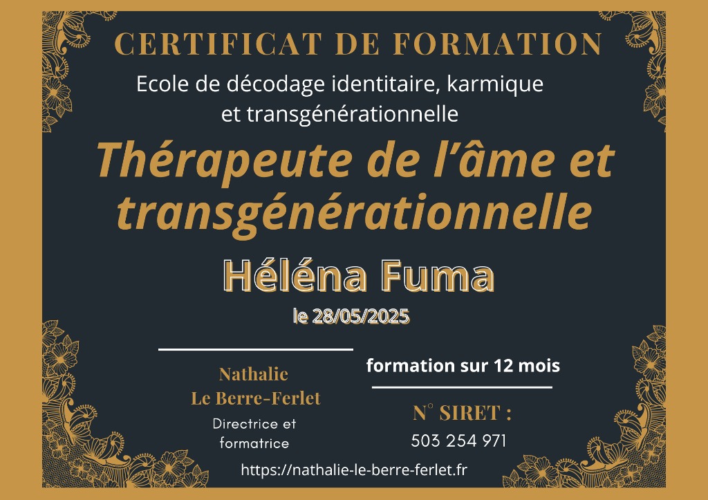 photo diplome Helena FUMA