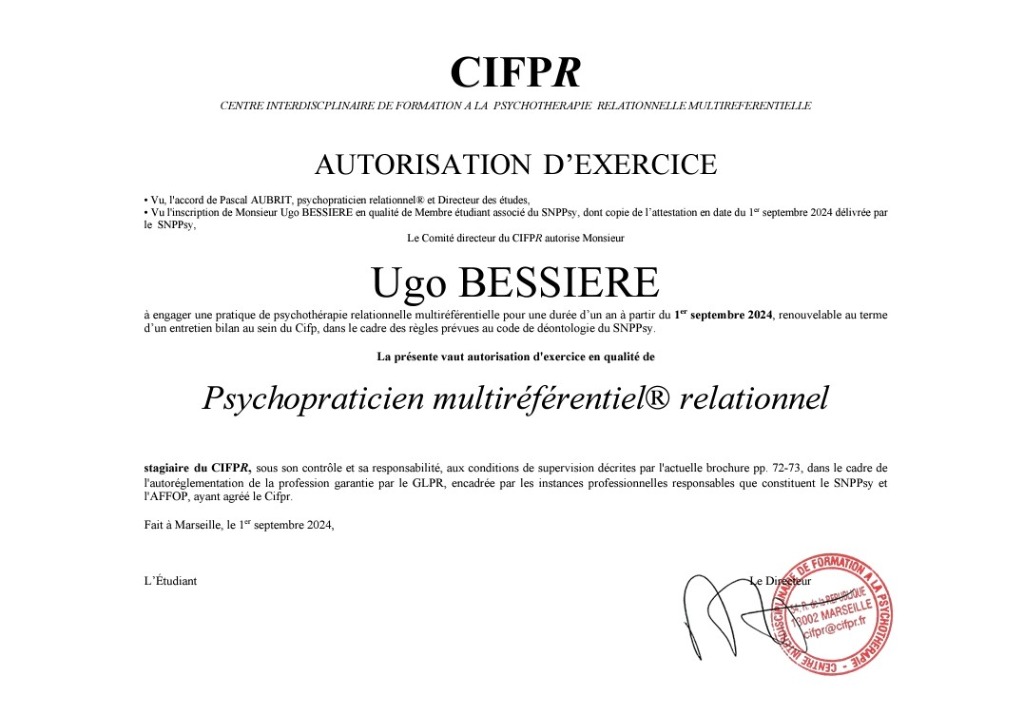 photo diplome UGO BESSIERE