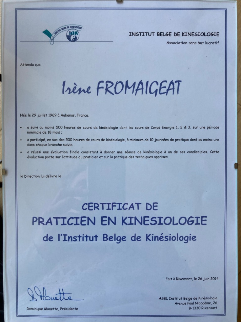 photo diplome Irène Fromaigeat
