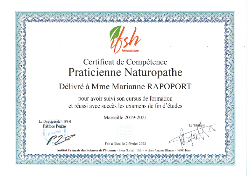 photo diplome Marianne Rapoport