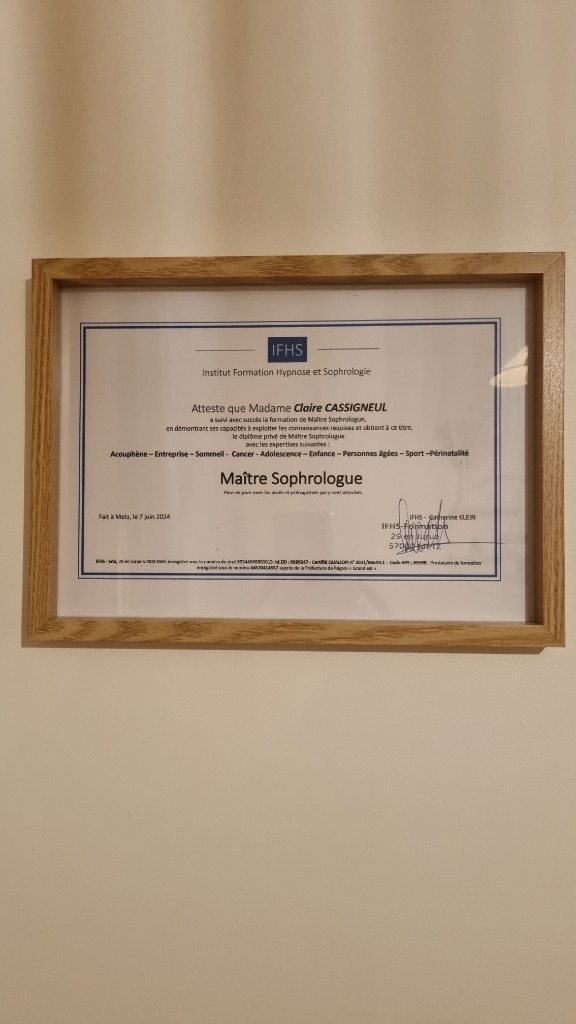 photo diplome Claire Cassigneul