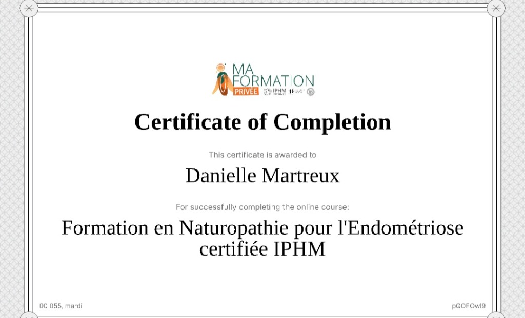 photo diplome Les Énergies de libellule 