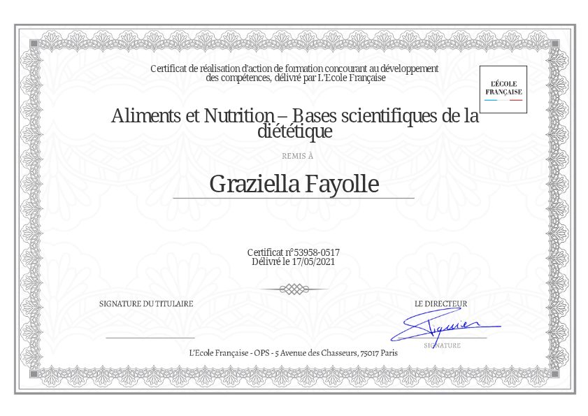 photo diplome G’ Nutition