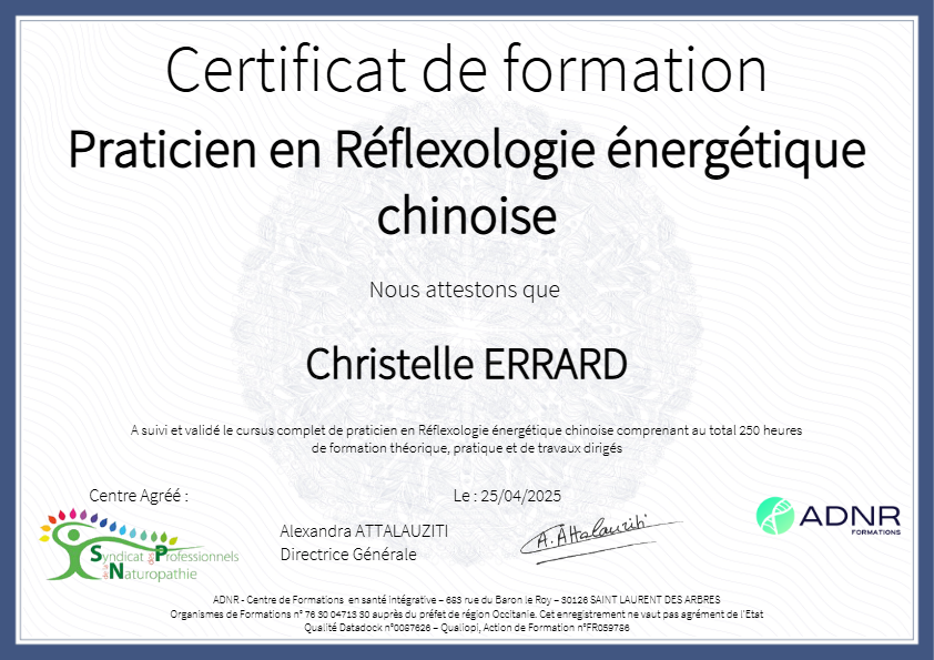 photo diplome Christelle ERRARD