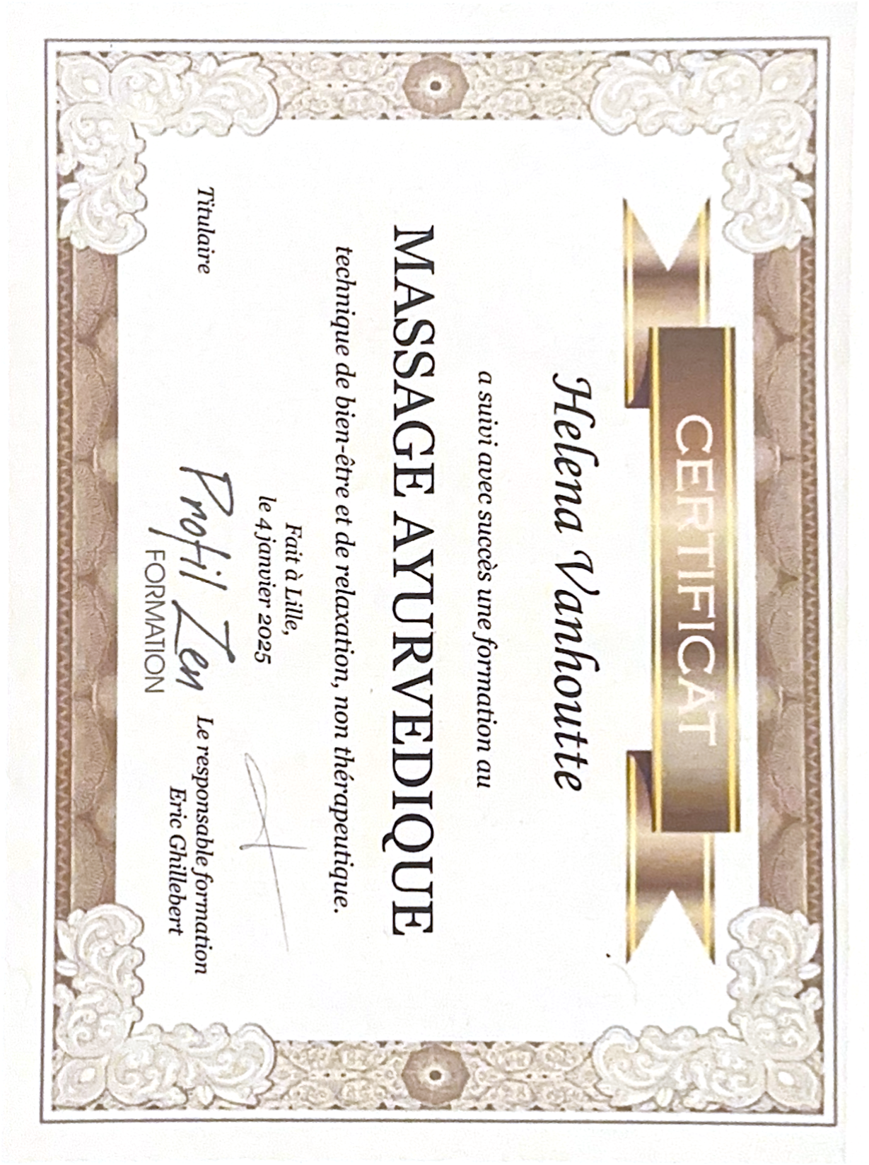 photo diplome Helena Vanhoutte