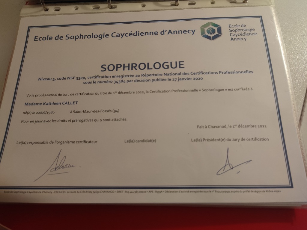 photo diplome Kathleen Callet