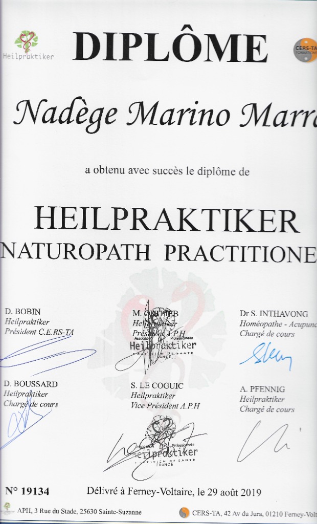 photo diplome Nadège Marino Marra