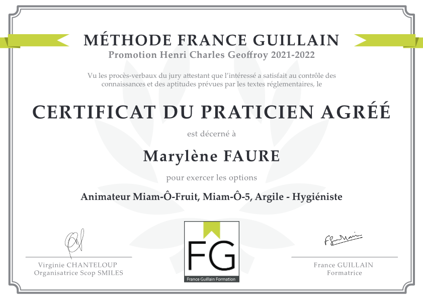 photo diplome Marylène Faure