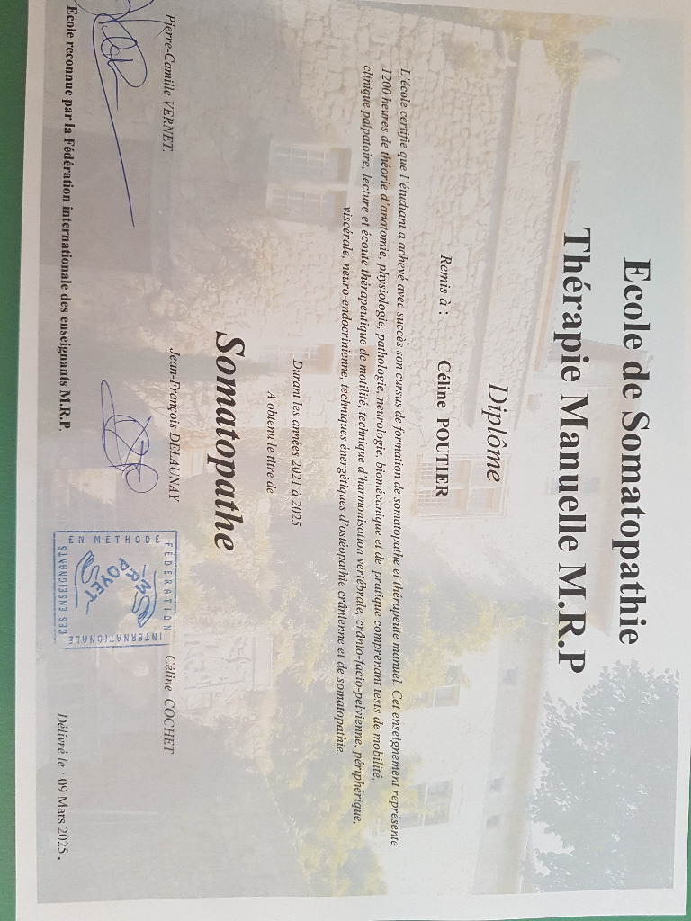 photo diplome Céline Poutier