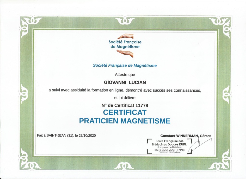 photo diplome Giovanni LUCIAN