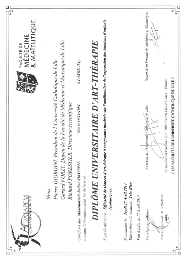 photo diplome Solène Sirvente